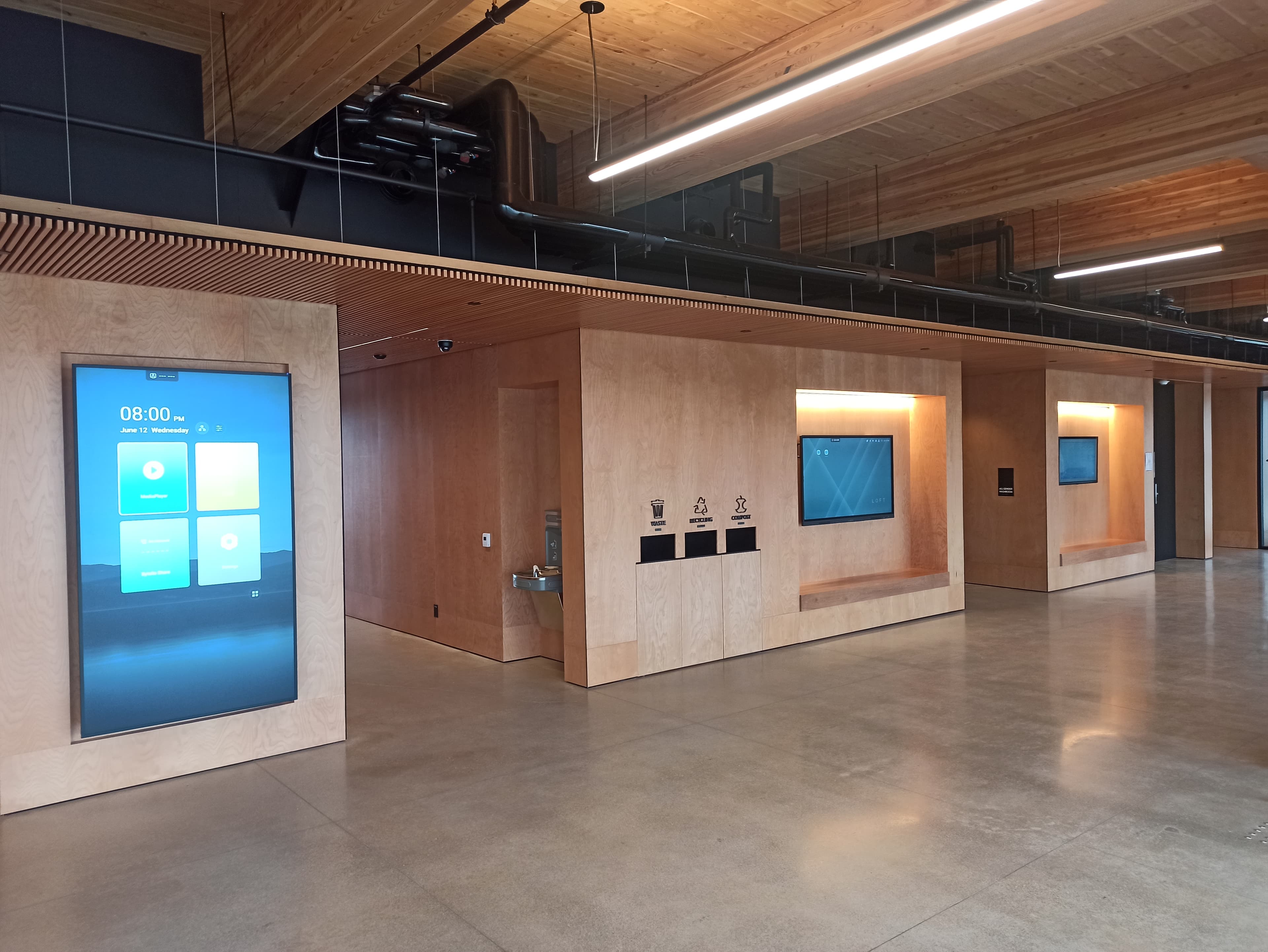 Commercial AV displays in office, Winnipeg